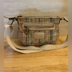 Coach Poppy Daisy Madras Signature Plaid Crossbody.
